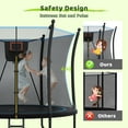 thumbnail image 2 of Noble House 8FT Backyard Steel Recreational Trampoline, Enclosure Net with Ladder, for Kids and Toddlers, Black, 2 of 7