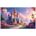 thumbnail image 1 of Fairytale Castle Backdrop Banner for Kids Party Wedding Photo Shoot Birthday Decoration Events Magical Background Props, 1 of 4