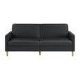 thumbnail image 6 of OakvillePark Cedarsong Faux Leather Convertible Sofa Bed, Black, 6 of 13