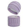 thumbnail image 1 of 2Pcs/Set Bébé Hiver Bonnet Bonnet Chapeau Peluche Foulard Col Chaud, 1 of 6