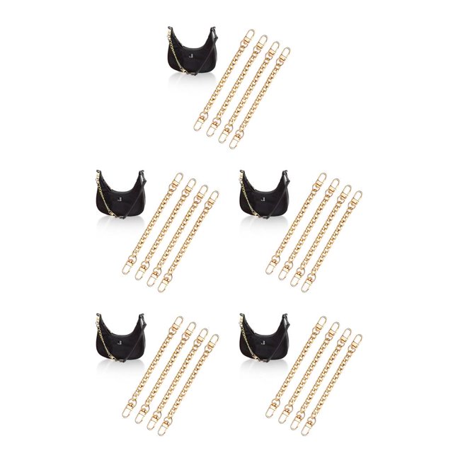 Guardurnaity 4Pcs Bags Chains Replacement Gold Metal Shoulder Purse Adjustable Belt DIY Clothing Accessories Straps Handbags Messenger Type2