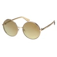 thumbnail image 2 of SA106 Womens Luxury Designer Round Circle Lens Hippie Sunglasses Gold Pink Gold Mirror, 2 of 4