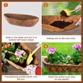 thumbnail image 2 of 4pcs Trough Planter Basket Liners Coco Liner, Casewin Thick Coconut Coir Liner Coco Fiber Liners Replacement for Wall Planter Window Box, Garden Fence Baskets Railing Planter In/Outdoors (30inch), 2 of 7