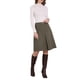 thumbnail image 2 of Falda de tartán de cuadros de cintura alta hasta la rodilla para oficina de mujeres INSPIRE CHIC XL 2, 2 of 5