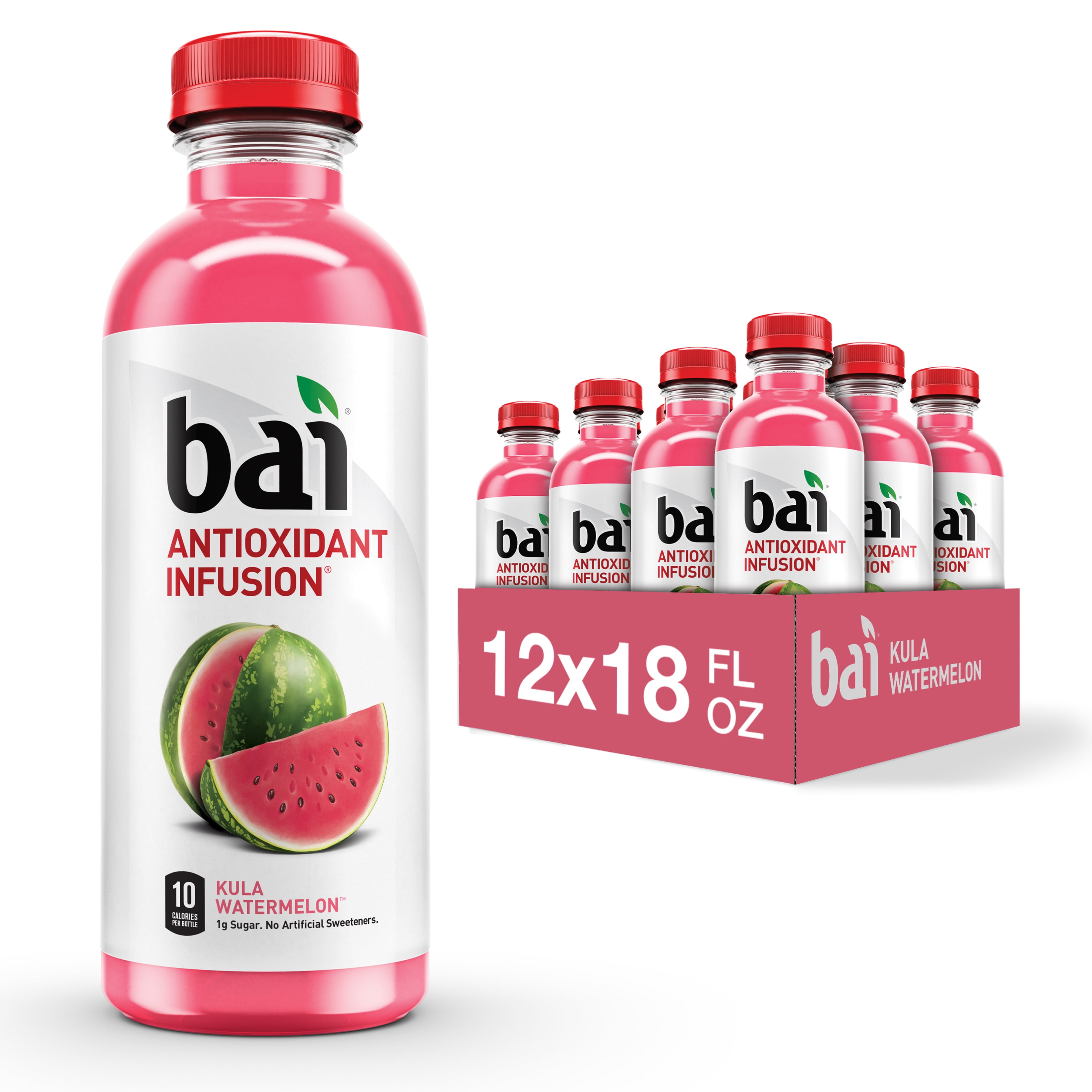 Bai GlutenFree, Kula Watermelon, Antioxidant Infused Drink, 18 Fl Oz