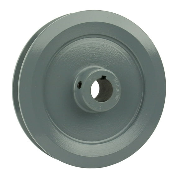 Cast Iron 6" Single Groove Pulley V Style B Belt 5L for 7/8 Inch Keyed Shaft