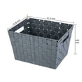 thumbnail image 3 of Mainstays Large Gray Woven Fabric Decorative Storage Basket, 16 in x 9.6 in x 13.4 in, 3 of 14