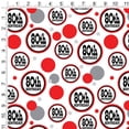 thumbnail image 2 of 80th Eightieth Birthday Red Black Polka Dots Premium Gift Wrap Wrapping Paper Roll Pattern, 2 of 2