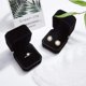 thumbnail image 5 of Paquete de 10 cajas de anillo de terciopelo caja de pendientes caja de colgante de joyería de terciopelo negro para propuesta de ceremonia de boda, recuerdo del Día de San Valentín, 5 of 5