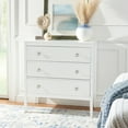 thumbnail image 3 of SAFAVIEH Tegan Contemporary Style 3 Drawer Chest, White (34.5 in. W x 18 in. D x 36 in. H), 3 of 16