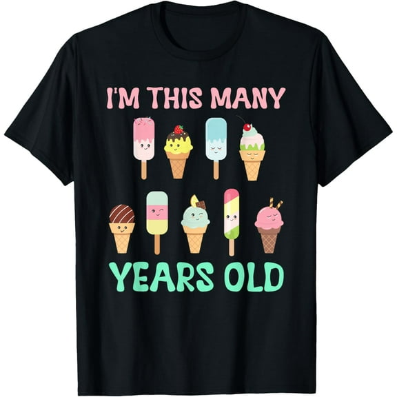 Toddler Girl 9th Birthday Ice Cream Outfit 9 Yrs Old Boy T-Shirt