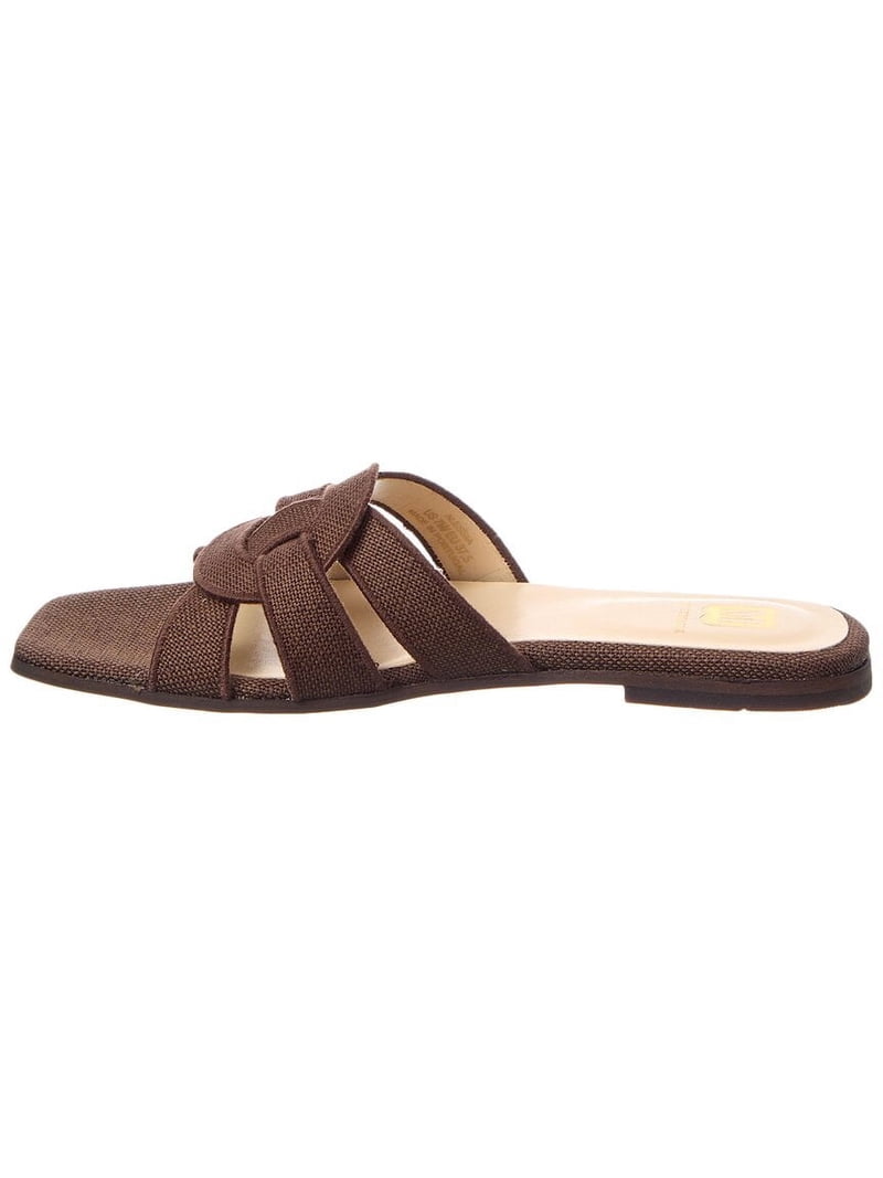 M by Bruno Magli Alessia Linen Sandal, 7, Brown - Walmart.com