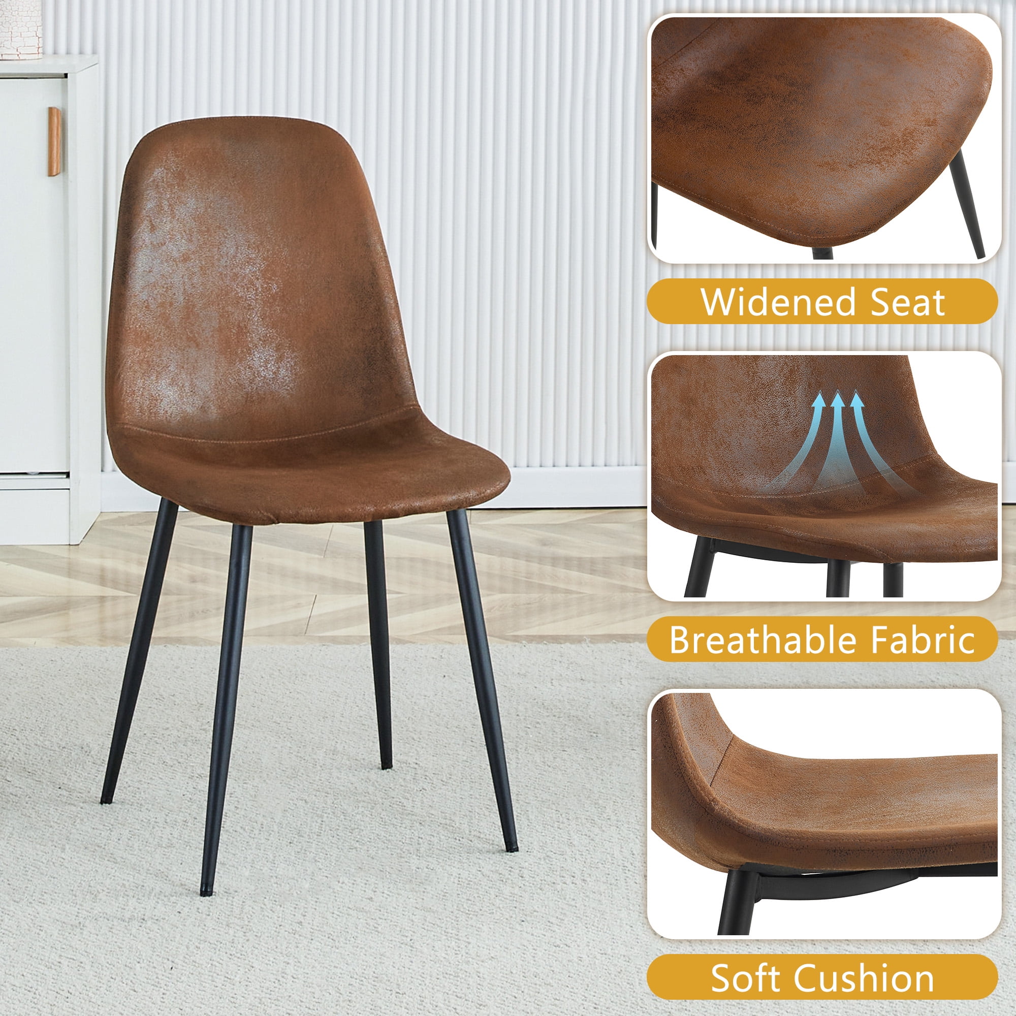 Noble House A set of 4 modern medieval style restaurant cushioned side chairs