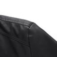 thumbnail image 2 of Chaqueta de cuero para hombre, primavera, otoño e invierno, ajustada, de moda, con forro polar, chaqueta de moto gruesa, chaqueta de cuero para hombre, 2 of 5