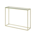 thumbnail image 4 of Manor Park Modern Minimalist Rectangle Entryway Table, Glass/Gold, 4 of 7