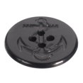 thumbnail image 2 of Mibo 8pcs Nylon Resin - 4 Hole - Debossed Naval Anchor - 40L(25mm) - Black, 2 of 2