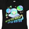 thumbnail image 4 of Inktastic Out of This World Little Sister Cute Alien in Outer Space Girls Baby Bodysuit, 4 of 5