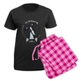 thumbnail image 5 of CafePress - White Black Greyhound IAAM Women's Dark Pajamas - Women's Short Sleeve Print T-Shirt and Pants Dark Cotton Pajama Set, 5 of 7