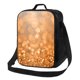 thumbnail image 1 of Fotbe Sparkling Orange and Black Lonchera Bolsa de Almuerzo para Hombres y Mujeres, Lonchera de Gran Capacidad, Bolsa de Almuerzo Reutilizable, Bolsa Térmica Aislante, 1 of 7
