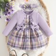 thumbnail image 2 of OJSFQUFP Girls Comfortable and Breathable Dress Fashionable and Casual Checkered Print Dress, 2 of 6