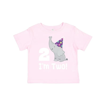 

Inktastic Happy 2nd Birthday Zoo Elephant Gift Toddler Boy or Toddler Girl T-Shirt