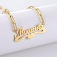 thumbnail image 4 of Summer New Rectangle Paper Clip Chain Custom Name Necklace Woman Jewelry, 4 of 9