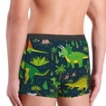 thumbnail image 3 of Uemuo Dinosaurs and Tropical Leaves and Flowers Pattern Men's Boxer Briefs,Trunk Anti-Chafing,Comfortable, Durable, and Stylish Underwear-Medium, 3 of 9