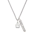 thumbnail image 1 of Delight Jewelry Silvertone Small White Paw Silvertone Live the Life You Have Imagined Bar Charm Necklace, 23", 1 of 4