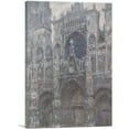 thumbnail image 1 of ARTCANVAS Rouen Cathedral Grey Weather 1894 Canvas Art Print by Claude Monet - Size: 12" x 8" (0.75" Deep), 1 of 9