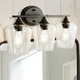 thumbnail image 5 of JONATHAN Y Jayne 23" 3-Light Iron/Seeded Glass Cottage Rustic LED Vanity Light, Oil Rubbed Bronze, 5 of 7