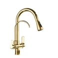 thumbnail image 1 of Black And Golden Filtered Crane For Kitchen Pull Out Sprayer Drinking Water Three Ways Water Filter Tap Kitchen Faucet Hot Cold ,Effortless Installation, 1 of 7