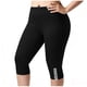 thumbnail image 1 of Pantalones de Yoga de Tamaño Adicional para las Mujeres 3x Color Sólido Bolsillo Capris Cintura Elástica, Transpirable Deporte Casual, 1 of 8