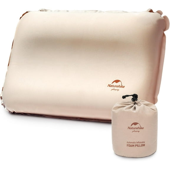 Nature Hike Inflatable Camping Pillow | Apricot Color | Ultralight, Compact, and Ergonomic for Camping, Hiking, and Travel