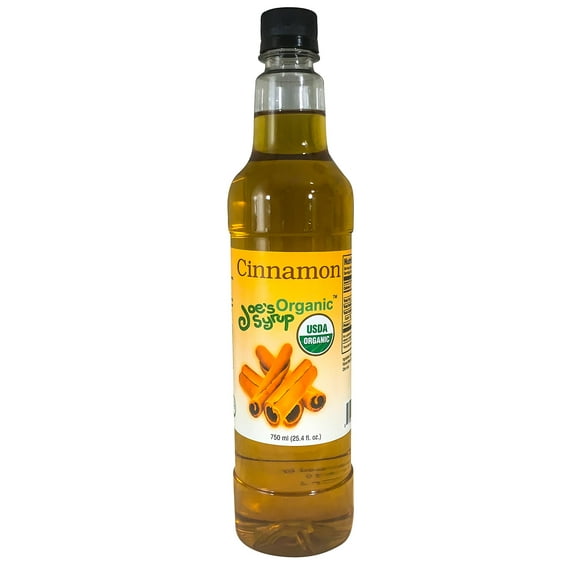 Joe’s Syrup Organic Flavored Syrup, Organic Cinnamon, 750 ml