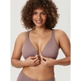 thumbnail image 4 of DELIMIRA Women's Front Closure Bras Posture Full Coverage Plus Size Underwire Unlined Seamless Bra, 4 of 5