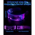 thumbnail image 3 of LED Glasses - Glowing Cyberpunk Futuristic Neon Rave DJ Glasses, 3 of 5