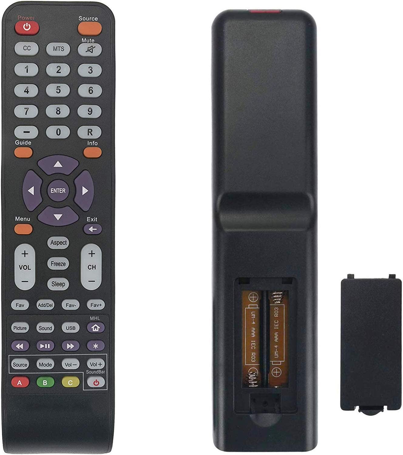142021270009C Sceptre Remote Compatible with Sceptre 4K TV U55Series