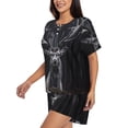 thumbnail image 2 of Lsque Majestic Forest Stag Women's Short-Sleeved Pajama Set - 2 Piece Soft and Lightweight Sleepwear Set-Large, 2 of 9