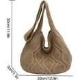 thumbnail image 5 of Women's Crochet Tote Bag Knitted Shoulder Crossbody Handbags Aesthetic Shopping Bag Cute Purses Crocheted Hobo Bag, 5 of 7
