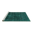 thumbnail image 2 of Ahgly Company Machine Washable Indoor Rectangle Persian Turquoise Blue Bohemian Area Rugs, 7' x 10', 2 of 4