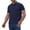 Dark Blue, variant on cfhntfmh Mens Short Sleeve Dress Shirts Solid Color Business Casual Button down Shirts Collared Summer Formal Shirts 2025
