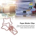 thumbnail image 3 of Paper Binder Clips, 100pcs Sturdy Metal Cute Cartoon Binder Clips Star Shape  For Certificate For Student For Tickets, 3 of 8