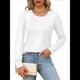 thumbnail image 3 of Blusas Tipo Túnica de Larga Abullonada para Mujer, con Cuello Redondo Plisado, Elegantes, Informales, Holgadas, para Invierno y . XXL, 3 of 6