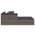 thumbnail image 4 of Tumbona de exterior VidaXL moderna de poliratán gris con cojines, 4 of 8