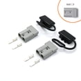 thumbnail image 2 of Kenally 2 juegos de montacargas 50A 600V conexiones enchufe terminales bipolares adaptadores que cubren polvo gris poste caravanas dobles Accesorios para vehículos recreativos Kenally VI018226-00B, 2 of 6