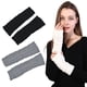 thumbnail image 1 of 2 pares de calentadores de brazos de invierno para mujer, guantes cálidos sin dedos tejidos a mano, 1 of 7
