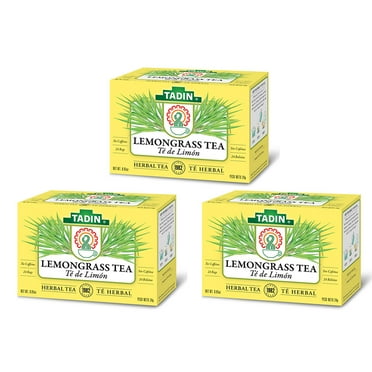 Tadin Lemongrass Herbal Tea. Energy Booster and Digestive Aid. Helps Against Cold and flu Symptoms. 24 Bags. 0.84 oz. Pack of 3