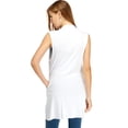 thumbnail image 2 of Womens Long Sleeveless Vests with Side Pockets, 2 of 9
