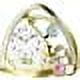Rhythm 4SG762WR18 Sweet Bears Table Clock - Gold