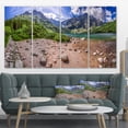 thumbnail image 1 of Blue Lake amid Mountains Panorama - Landscape Canvas Art Print, 1 of 3